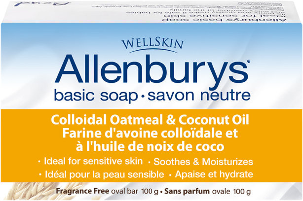  ALLENBURYS® COLLOIDAL OATMEAL &amp; COCONUT OIL BAR SOAP